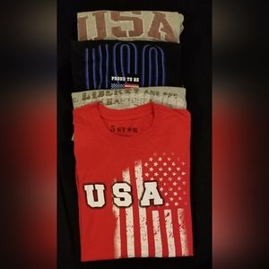 4 pack of USA graphic t-shirts, 2XL